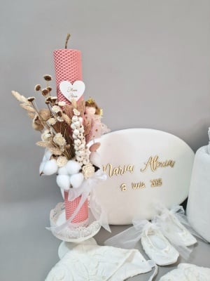 Lumanare de botez personalizata