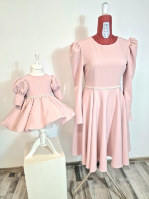 Set rochii mama fiica roz