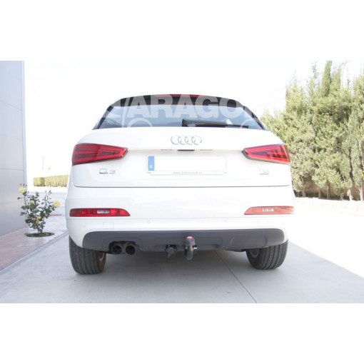 Carlig de remorcare cu sfera demontabila automat vertical cu cheie, marca Aragon, pentru Audi Q3i SUV, an fabricatie 2011 - prezent