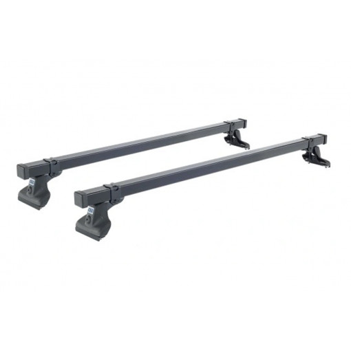 Sistem de 2 bare transversale otel CRUZ 923-203 Cargo Xpro pentru Volkswagen Caravelle T6 (T profile) (2015-->) cu profil T si puncte fixe
