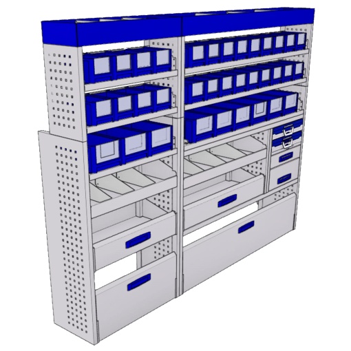 Sistem mobilier modular pe partea dreapta Provan 57-1-152-00 pentru MAN TGE 2017, ampatament L4 (4490 mm), inaltime H4 (2789 mm)