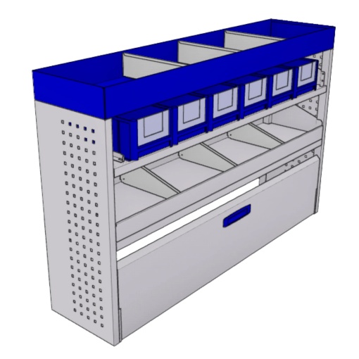 Sistem mobilier modular pe partea stanga Provan 57-1-107-00 pentru FORD Transit Connect 2014, ampatament L2 (3062 mm), inaltime H1 (1844 mm)
