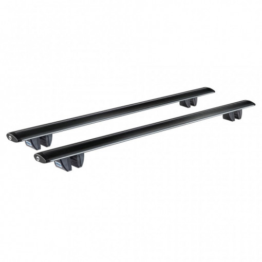 Sistem de 2 bare transversale aluminiu CRUZ 925-796 Airo Dark R138 pentru Volkswagen Caddy (V) (2020-->) cu bare longitudinale