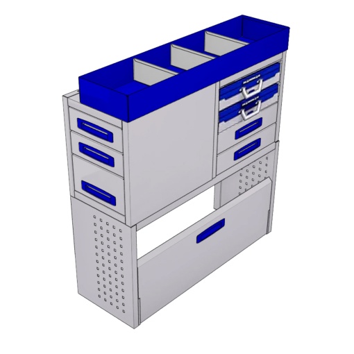 Sistem mobilier modular pe partea dreapta Provan 57-1-151-00 pentru FORD Transit Connect 2014, ampatament L2 (3062 mm), inaltime H1 (1844 mm)