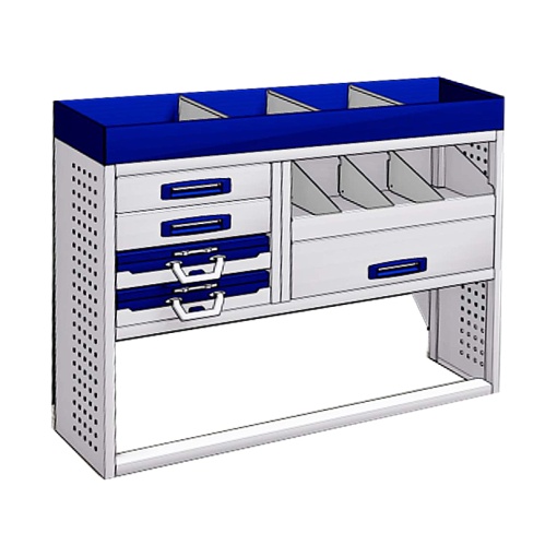 Sistem mobilier modular Provan SVOS-1003-1 pentru MERCEDES Citan 2022, ampatament L3 (3081 mm), inaltime H1 (1258 mm)
