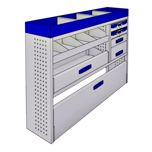 Sistem mobilier modular pe partea dreapta Provan 57-1-123-00 pentru VOLKSWAGEN Transporter 2003, ampatament L2 (3400 mm), inaltime H2 (2477 mm)