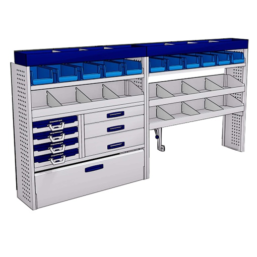 Sistem mobilier modular Provan LVOS-2003-1 pentru VAUXHALL Movano 2021, ampatament L4 (4035 mm), inaltime H2 (2522 mm)