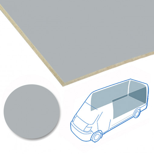 Capitonaj pereti KoskiFutura gri deschis de 4 mm pentru FORD Transit 3750 L4H3 model 2014 - 2018, cu tractiune spate si usi culisante pe ambele parti, cu geamuri, suprafata de 14.4 mp