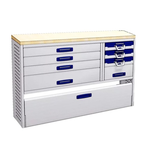 Sistem mobilier modular Provan LVNS-2001-1 pentru VOLKSWAGEN Crafter 2017, ampatament L3 (3640 mm), inaltime H2 (2355 mm)