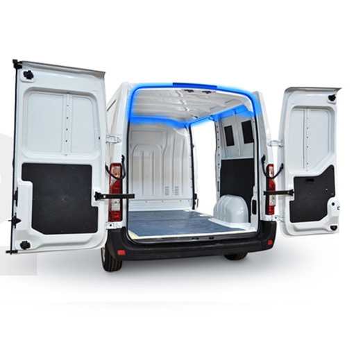 Plafon din ABS pentru VOLKSWAGEN CADDY , Ampatament: 2970 (L2), dimensiuni compartiment incarcare: 2150x1270, Cu usa glisanta pe partea stanga (volan pe partea dreapta)
