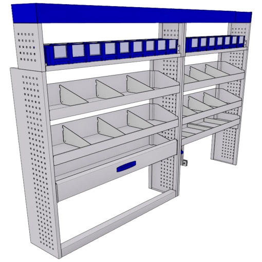 Sistem mobilier modular pe partea stanga Provan 57-1-139-00 pentru PEUGEOT Boxer 2006, ampatament L2 (3450 mm), inaltime H2 (2522 mm)