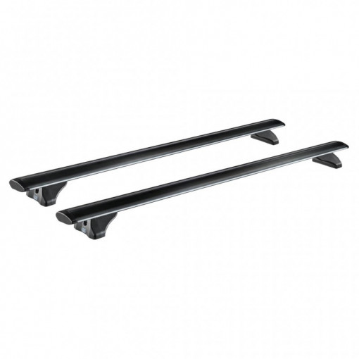 Sistem de 2 bare transversale aluminiu CRUZ 925-715 Airo FIX Dark 128 pentru Citroen Berlingo Multispace M (III - railing) (2018-->) cu bare longitudinale