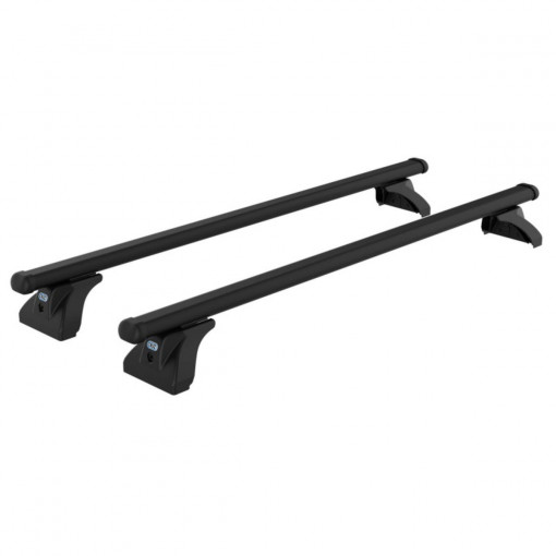 Sistem de 2 bare transversale otel CRUZ 923-054 Cargo Xpro 2022 SF130 pentru Hyundai H-100 (1986-->2013) cu jgheaburi de ploaie
