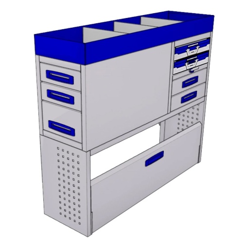 Sistem mobilier modular pe partea dreapta Provan 57-1-105-00 pentru FORD Transit 2014-2018, ampatament L3 (3750 mm), inaltime H2 (2541 mm)