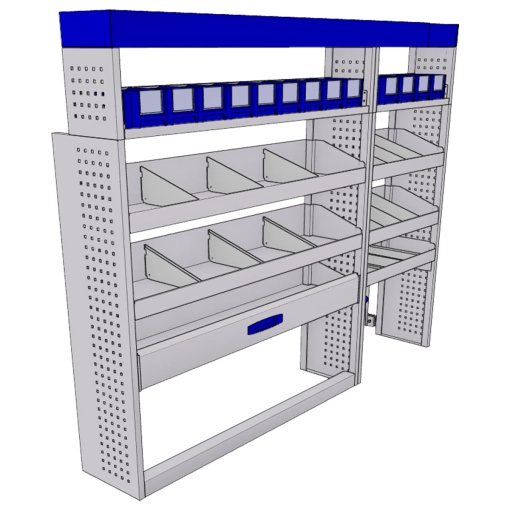 Sistem mobilier modular pe partea stanga Provan 57-1-135-00 pentru VOLKSWAGEN Crafter 2017, ampatament L3 (3640 mm), inaltime H3 (2590 mm)