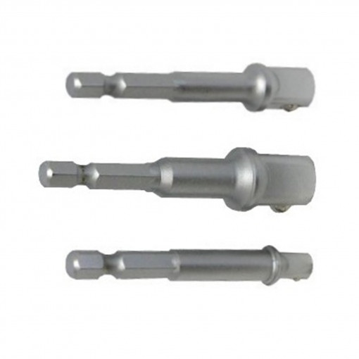 set adaptori biți hex 1/4" la 1/4 "+ 3/8" + 1/2 "blister
