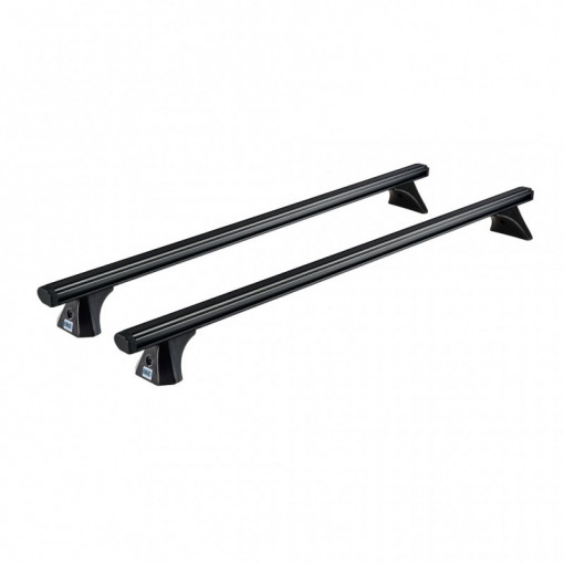 Sistem de 2 bare transversale aluminiu CRUZ 925-091 Alu Cargo Dark AF138 pentru Nissan Interstar L2H2 (II) Van (2022 -> prezent), Sistem cu prindere pe plafon normal