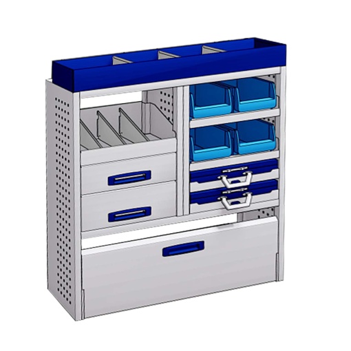 Sistem mobilier modular Provan MVNS-1002-1 pentru VAUXHALL Vivaro 2016-2019, ampatament L1 (3098 mm), inaltime H2 (2493 mm)