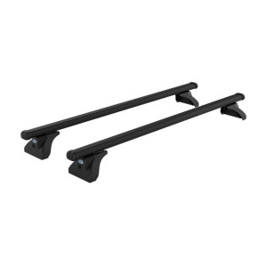 Sistem de 2 bare transversale otel CRUZ 923-056 Cargo Xpro SF145 pentru Toyota Hiace LWB low roof (JP/H200) (2004-->2019) cu jgheaburi de ploaie