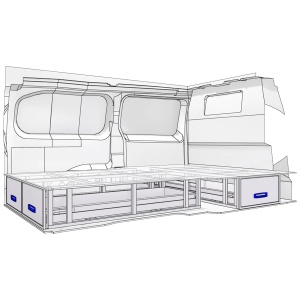 Sistem de sertare sub podea XLD Line Provan 57-1-131-00 pentru FORD Transit Custom 2014, ampatament L2 (3300 mm), inaltime H2 (2490 mm) - Img 2