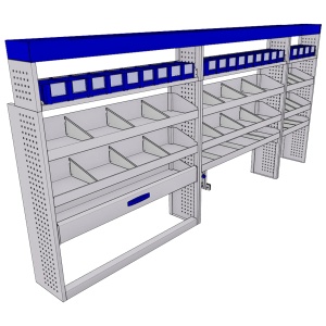 Sistem mobilier modular pe partea stanga Provan 57-1-145-00 pentru CITROEN Relay 2006, ampatament L4 (4035 mm), inaltime H2 (2522 mm)