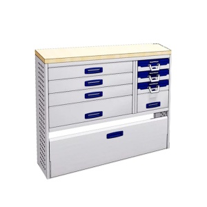 Sistem mobilier modular Provan LVNS-1001-1 pentru FORD Transit 2018, ampatament L2 (3300 mm) tractiune spate, inaltime H3 (2781 mm)