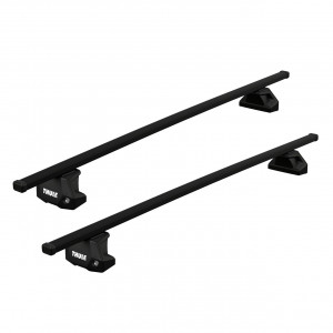 Bare transversale Thule Evo Fixpoint Squarebar pentru PEUGEOT Partner 5 usi Van, model 2019 - prezent ,Sistem cu prindere in puncte fixe - Img 1