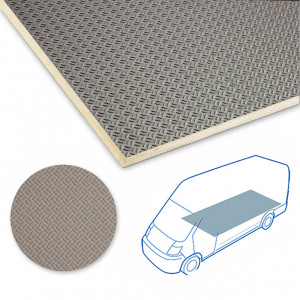 Podea Kore KoskiDuo gri de 12 mm pentru Opel Combo K9 XL 2975 two piece floor L2 model 2018 - prezent, cu tractiune fata, usi culisante pe partea dreapta, greutate 24.6 kg