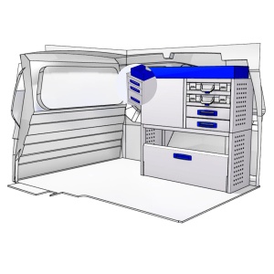 Sistem mobilier modular pe partea dreapta Provan 57-1-151-00 pentru RENAULT Express 2021, ampatament L1 (2812 mm), inaltime H1 (1811 mm) - Img 3
