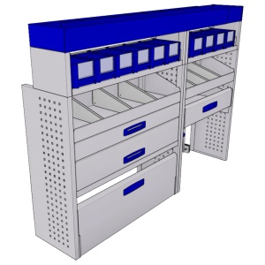 Sistem mobilier modular pe partea stanga Provan 57-1-119-00 pentru CITROEN Jumpy 2016, ampatament L1 (2925 mm), inaltime H1 (1905 mm)