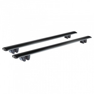 Sistem de 2 bare transversale aluminiu CRUZ 925-796 Airo Dark R138 pentru Volkswagen Caddy Maxi (V) (2020-->) cu bare longitudinale - Img 1