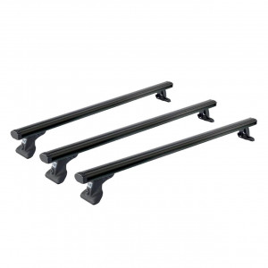 Sistem de 3 bare transversale aluminiu CRUZ 925-095 Alu Cargo Dark AF3-128 pentru Peugeot e-Partner L1/Standard (III) (2021-->) cu puncte fixe - Img 2