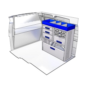 Sistem mobilier modular pe partea dreapta Provan 57-1-150-00 pentru TOYOTA Proace City 2019, ampatament L1 (2785 mm), inaltime H1 (1796 mm) - Img 2