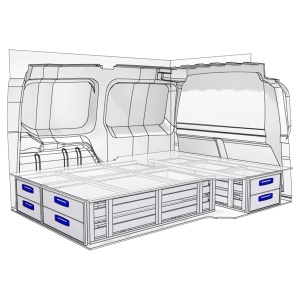 Sistem de sertare sub podea XLD Line Provan 57-1-113-00 pentru RENAULT Kangoo 2008-2021, ampatament L1 (3081 mm), inaltime H2 (1839 mm) - Img 2