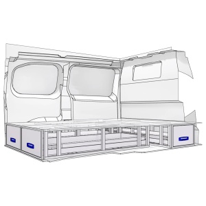 Sistem de sertare sub podea XLD Line Provan 57-1-128-00 pentru RENAULT Trafic 2014, ampatament L1 (3098 mm), inaltime H1 (1971 mm) - Img 2