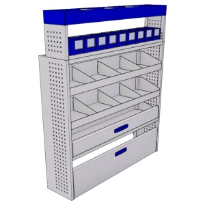 Sistem mobilier modular pe partea dreapta Provan 57-1-138-00 pentru VOLKSWAGEN Crafter 2017, ampatament L3 (3640 mm), inaltime H2 (2355 mm)