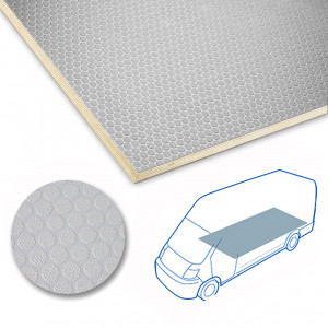 Podea Kore KoskiCrown gri argintiu de 9mm pentru FIAT Ducato 3450 L2 model 2006 -, cu tractiune fata, usi culisante pe partea dreapta si fara puncte de fixare