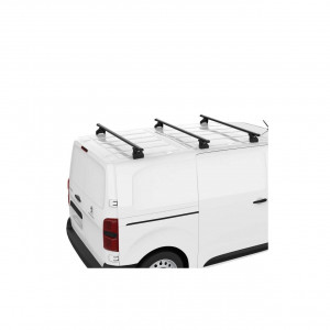 Sistem de 3 bare transversale otel CRUZ 923-062 Cargo Xpro 2022 SF3-115 pentru Renault Kangoo Maxi / L2 (II.2 - rear doors) (2014-->) cu puncte fixe - Img 5