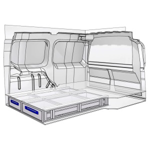 Sistem de sertare sub podea XLD Line Provan 57-1-156-00 pentru MERCEDES Citan 2022, ampatament L3 (3081 mm), inaltime H1 (1258 mm) - Img 2