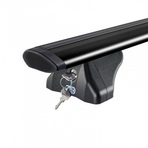 Sistem de 2 bare transversale aluminiu CRUZ 925-715 Airo FIX Dark 128 pentru Ford Connect II Tourneo/Transit L1 (integrated railing) (2013-->) cu bare longitudinale integrate - Img 4