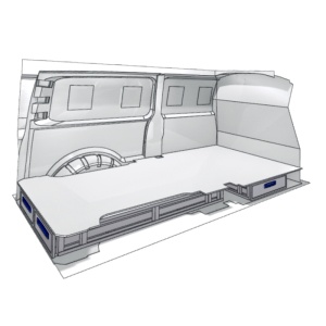 Sistem de sertare sub podea XLD Line Provan 57-1-130-00 pentru MERCEDES Vito 2014, ampatament L2 (3200 mm), inaltime H1 (1910 mm)