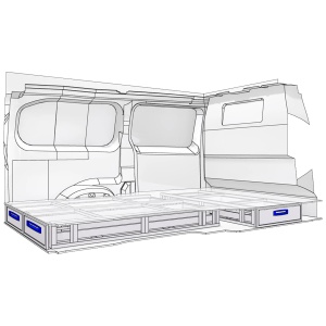 Sistem de sertare sub podea XLD Line Provan 57-1-130-00 pentru VOLKSWAGEN Transporter 2003, ampatament L2 (3400 mm), inaltime H1 (1990 mm) - Img 2