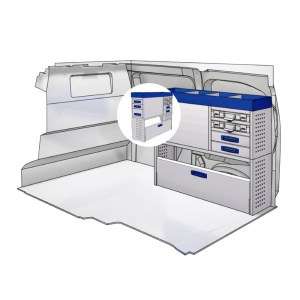 Sistem mobilier modular pe partea dreapta Provan 57-1-105-00 pentru OPEL Movano 2021, ampatament L2 (3450 mm), inaltime H1 (2254 mm) - Img 2
