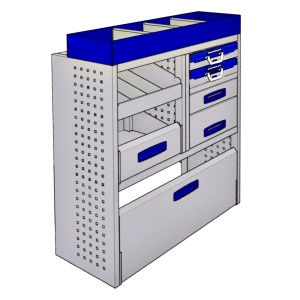 Sistem mobilier modular pe partea dreapta Provan 57-1-118-00 pentru FIAT Scudo 2022, ampatament L1 (2925 mm), inaltime H1 (1905 mm) - Img 1