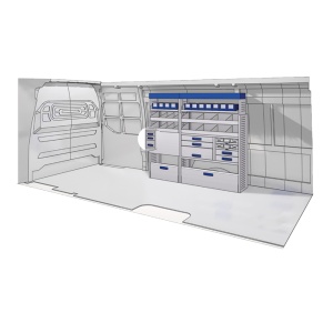 Sistem mobilier modular pe partea dreapta Provan 57-1-153-00 pentru IVECO Daily 2014, ampatament L4 (4100 mm), inaltime H2 (2580 mm) - Img 2