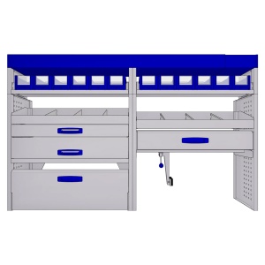 Sistem mobilier modular pe partea stanga Provan 57-1-124-00 pentru VOLKSWAGEN Transporter 2003, ampatament L2 (3400 mm), inaltime H1 (1990 mm) - Img 2