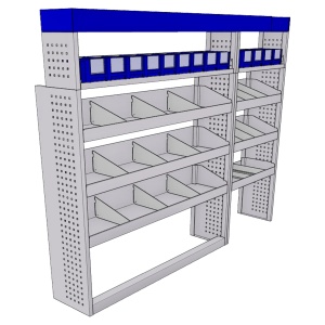Sistem mobilier modular pe partea stanga Provan 57-1-133-00 pentru FIAT Ducato 2006, ampatament L1 (3000 mm), inaltime H1 (2254 mm)