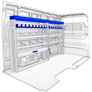 Sistem mobilier modular pe partea stanga Provan 57-1-139-00 pentru MERCEDES Sprinter 2018, ampatament L2 (3924 mm) tractiune fata, inaltime H2 (2351 mm) - Img 3