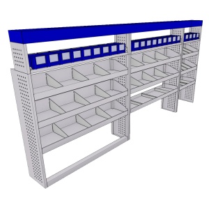 Sistem mobilier modular pe partea stanga Provan 57-1-142-00 pentru CITROEN Relay 2006, ampatament L4 (4035 mm), inaltime H2 (2522 mm)
