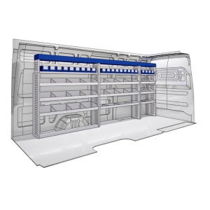Sistem mobilier modular pe partea stanga Provan 57-1-142-00 pentru IVECO Daily 2014, ampatament L4 (4100 mm), inaltime H2 (2580 mm) - Img 2
